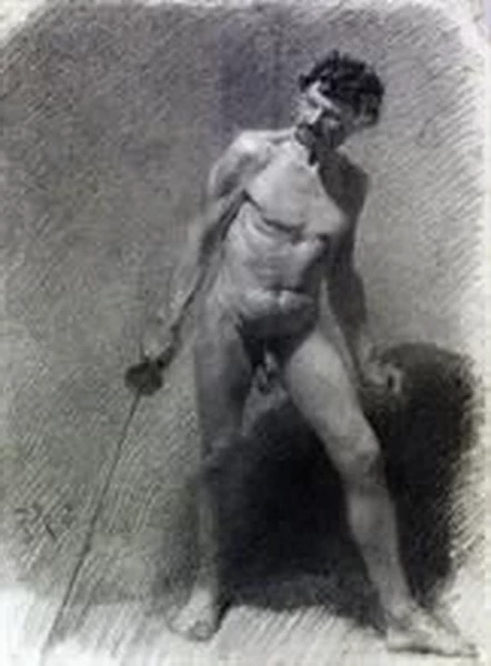Nudo di uomo con fioretto